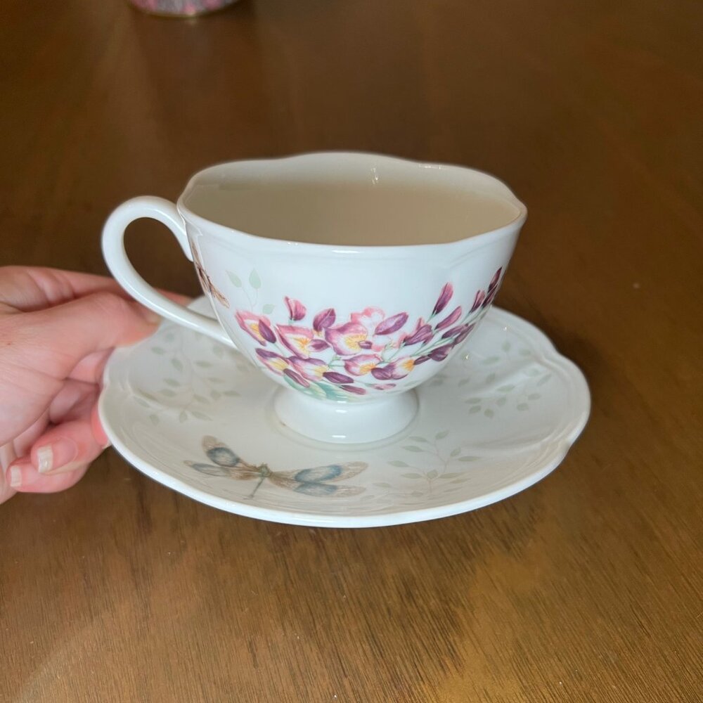 Lennox Butterfly Meadows Teacup and Saucer Set